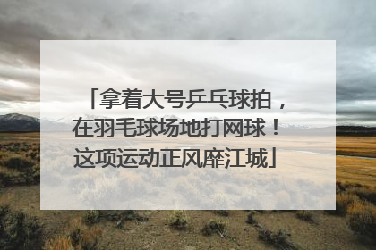 拿着大号乒乓球拍，在羽毛球场地打网球！这项运动正风靡江城