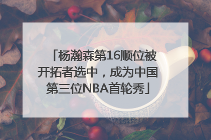 杨瀚森第16顺位被开拓者选中，成为中国第三位NBA首轮秀