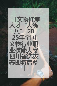 文物修复人才“大练兵” 2025年全国文物行业职业技能大赛四川省选拔赛即将启幕