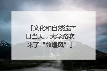 文化和自然遗产日当天，大学路吹来了“敦煌风”