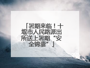 暑期来临！十堰市人民路派出所送上暑期“安全锦囊”