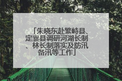 朱晓东赴繁峙县、定襄县调研河湖长制、林长制落实及防汛备汛等工作