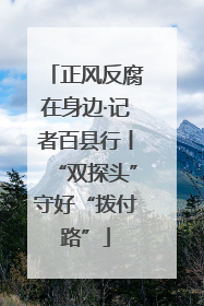 正风反腐在身边·记者百县行丨“双探头”守好“拨付路”