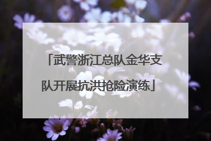 武警浙江总队金华支队开展抗洪抢险演练