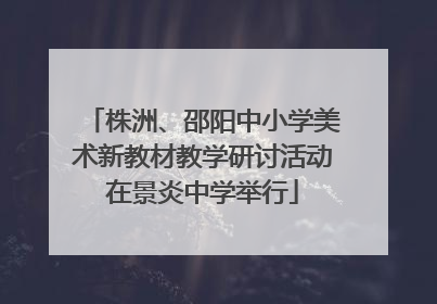 株洲、邵阳中小学美术新教材教学研讨活动在景炎中学举行