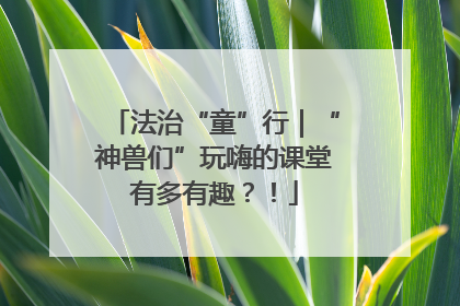法治“童”行|“神兽们”玩嗨的课堂有多有趣?!