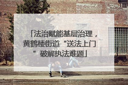 法治赋能基层治理，黄鹤楼街道“送法上门”破解执法难题