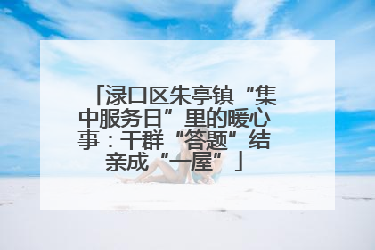渌口区朱亭镇“集中服务日”里的暖心事：干群“答题”结亲成“一屋”