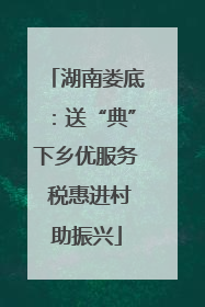 湖南娄底：送“典”下乡优服务 税惠进村助振兴