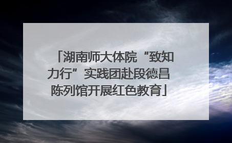 湖南师大体院“致知力行”实践团赴段德昌陈列馆开展红色教育