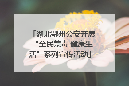 湖北鄂州公安开展“全民禁毒 健康生活”系列宣传活动