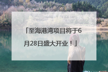 至海港湾项目将于6月28日盛大开业！