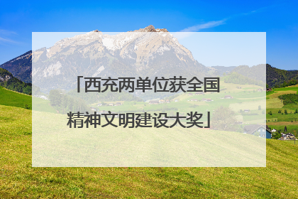 西充两单位获全国精神文明建设大奖