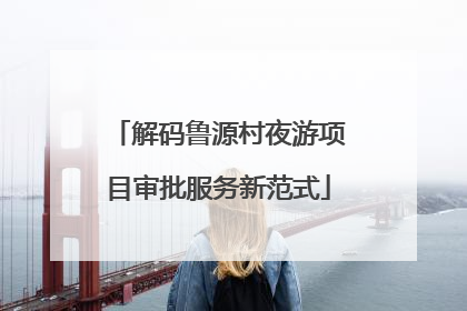 解码鲁源村夜游项目审批服务新范式
