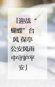 迎战“蝴蝶”台风 保亭公安风雨中守护平安