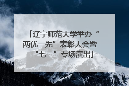 辽宁师范大学举办“两优一先”表彰大会暨“七一”专场演出