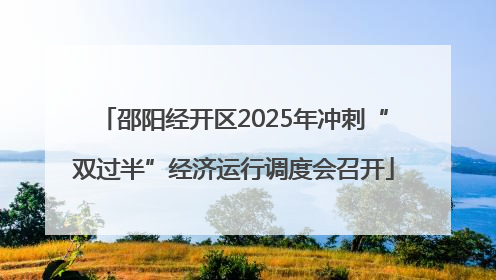邵阳经开区2025年冲刺“双过半”经济运行调度会召开
