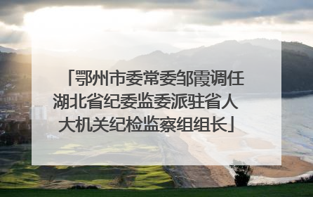 鄂州市委常委邹霞调任湖北省纪委监委派驻省人大机关纪检监察组组长