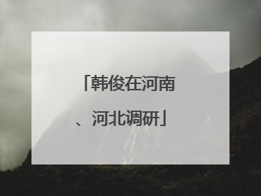 韩俊在河南、河北调研