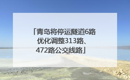 青岛将停运隧道6路 优化调整313路、472路公交线路