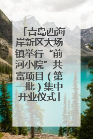 青岛西海岸新区大场镇举行“前河小院”共富项目（第一批）集中开业仪式