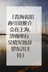 青海省招商引资推介会在上海、济南举行 吴晓军致辞 罗东川主持