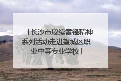 长沙市赓续雷锋精神系列活动走进望城区职业中等专业学校