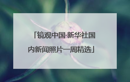 镜观中国·新华社国内新闻照片一周精选
