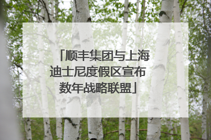 顺丰集团与上海迪士尼度假区宣布数年战略联盟