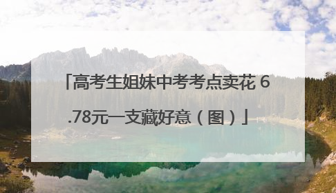 高考生姐妹中考考点卖花 6.78元一支藏好意（图）
