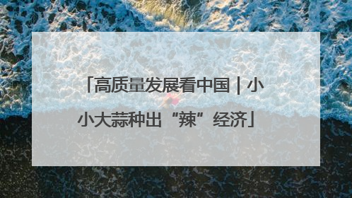 高质量发展看中国｜小小大蒜种出“辣”经济