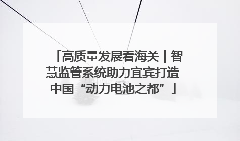 高质量发展看海关｜智慧监管系统助力宜宾打造中国“动力电池之都”