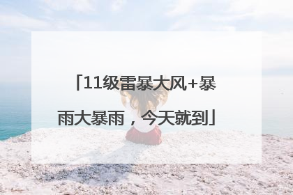 11级雷暴大风+暴雨大暴雨，今天就到