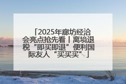 2025年廊坊经洽会亮点抢先看丨离境退税“即买即退”便利国际友人“买买买”