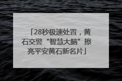 28秒极速处置，黄石交警“智慧大脑”擦亮平安黄石新名片