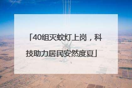 40组灭蚊灯上岗，科技助力居民安然度夏