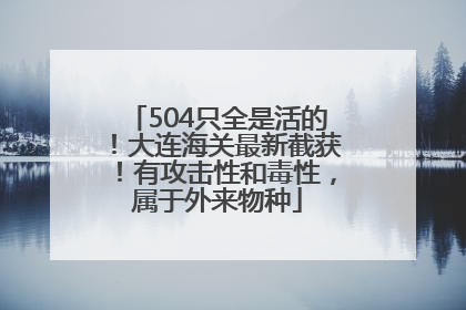 504只全是活的！大连海关最新截获！有攻击性和毒性，属于外来物种